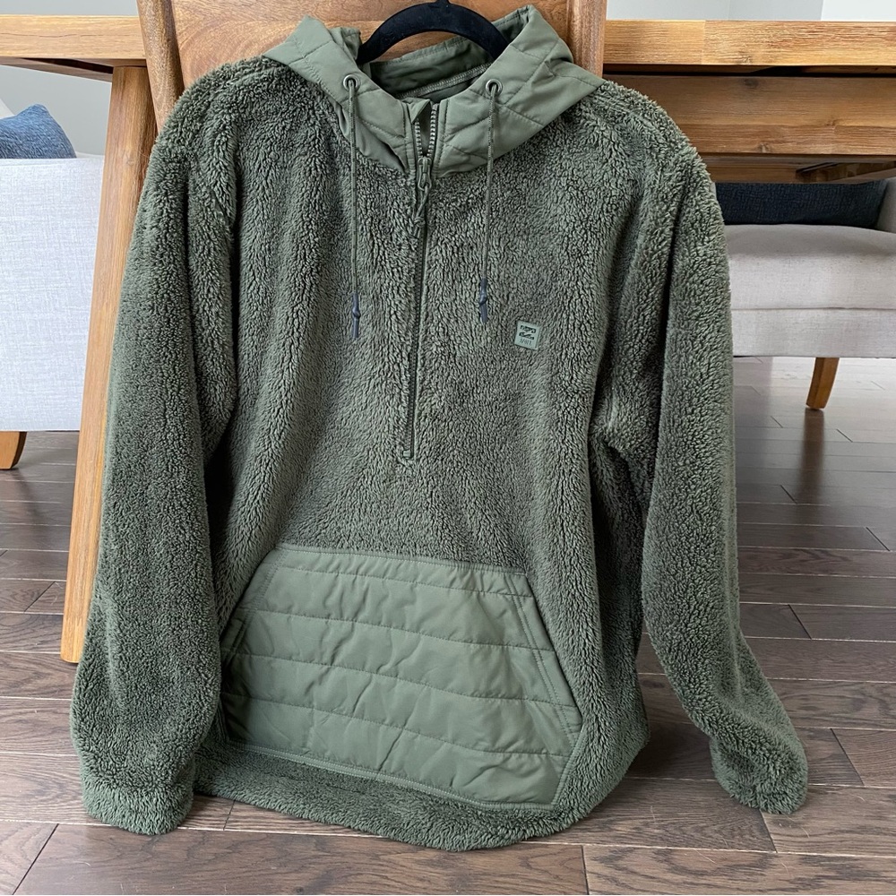 Billabong Men’s Olive Sherpa Hoodie